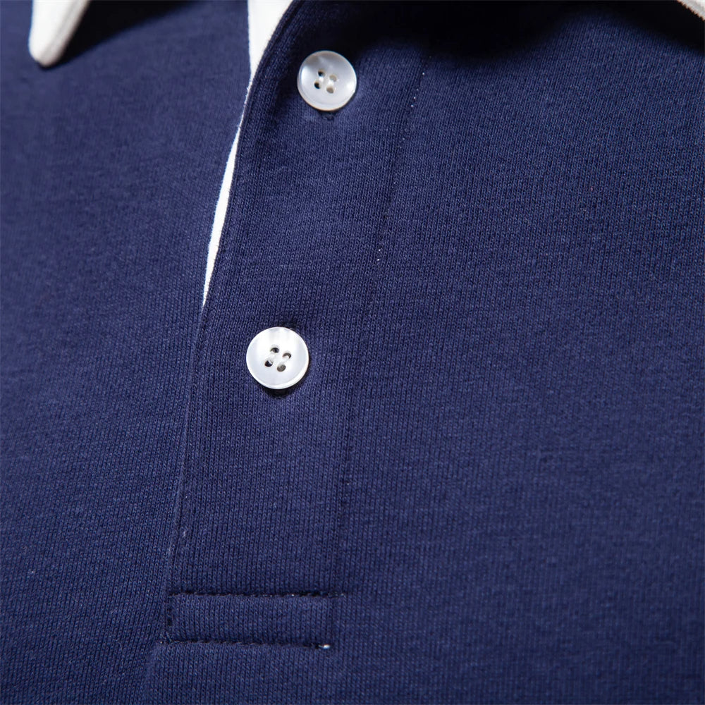 Polo Shirt - Pullover - Long Sleeve - Polo Sweater - Men's Clothing-Men Shirts-Chaps of London-Chaps of London