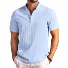 Polo Shirt - Short Sleeve - Button-Up - Polo T-Shirt - Men's Clothing-Men's short sleeve top-Chaps of London-Blue-S-Chaps of London