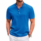 Polo Shirt - Short Sleeve - Button-Up - Polo T-Shirt - Men's Clothing-Men's short sleeve top-Chaps of London-Navy Blue-S-Chaps of London