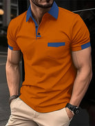 Polo Shirt - Short Sleeve - Collared - Polo T-Shirt - Men's Shirts-Chaps of London-Caramel-S-Chaps of London