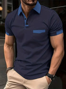 Polo Shirt - Short Sleeve - Collared - Polo T-Shirt - Men's Shirts-Chaps of London-Navy Blue-S-Chaps of London