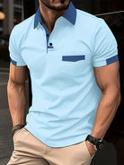 Polo Shirt - Short Sleeve - Collared - Polo T-Shirt - Men's Shirts-Chaps of London-Sky Blue-S-Chaps of London