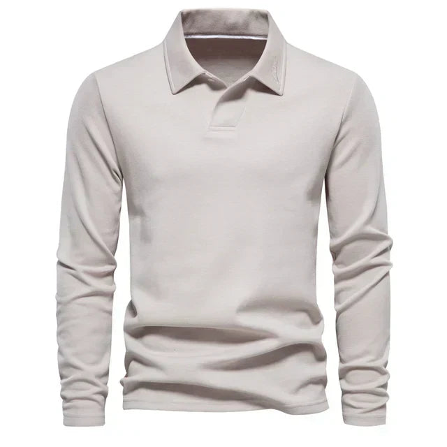 Polo Sweater | Turn Down Collar | Regular Fit | Long Sleeve Polo Shirts | Men's Clothing-Chaps of London-Chaps of London