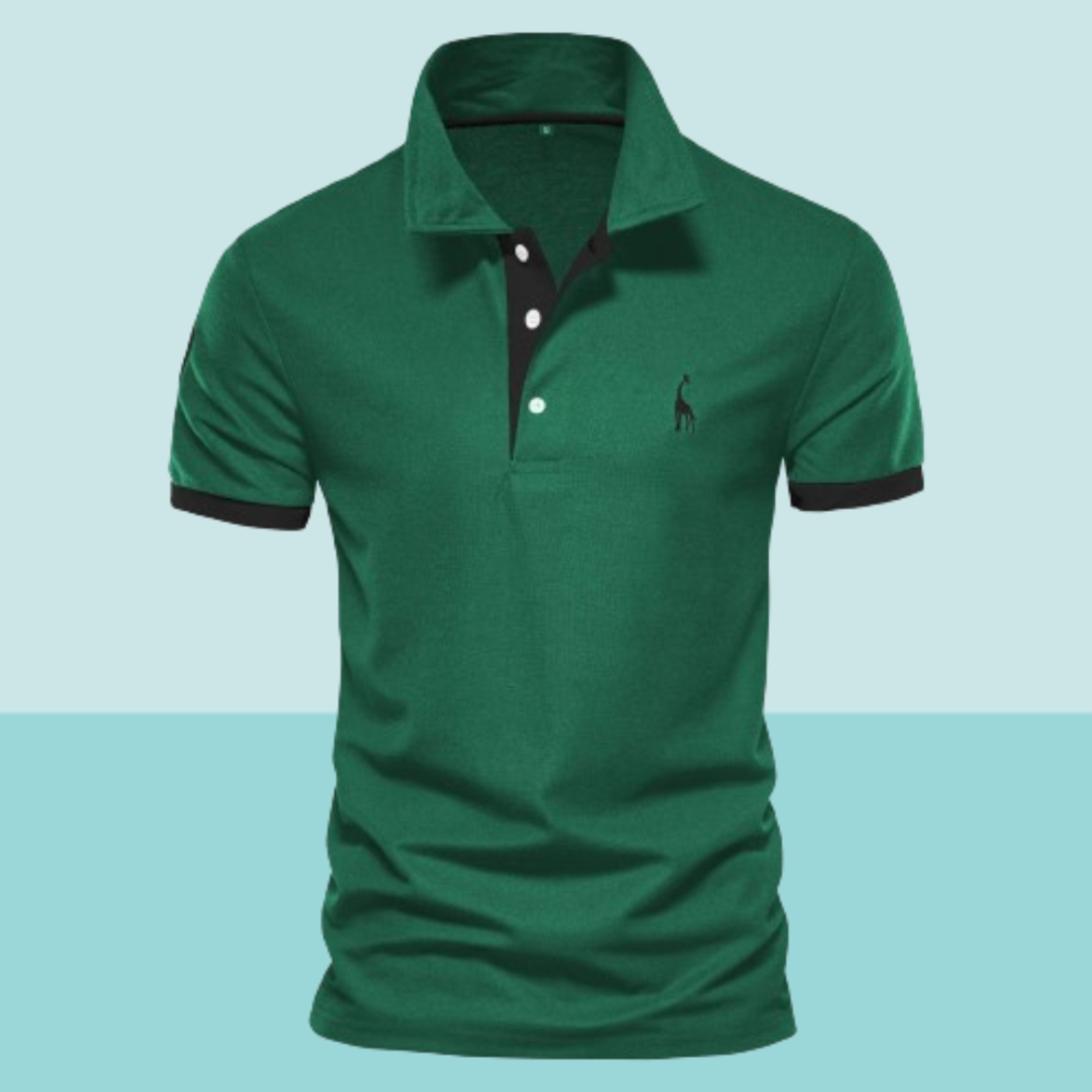 Polo T-Shirt - Breathable - Button Neck - Collared T-Shirt - Men's Polo Shirts-Chaps of London-Green-S-Chaps of London