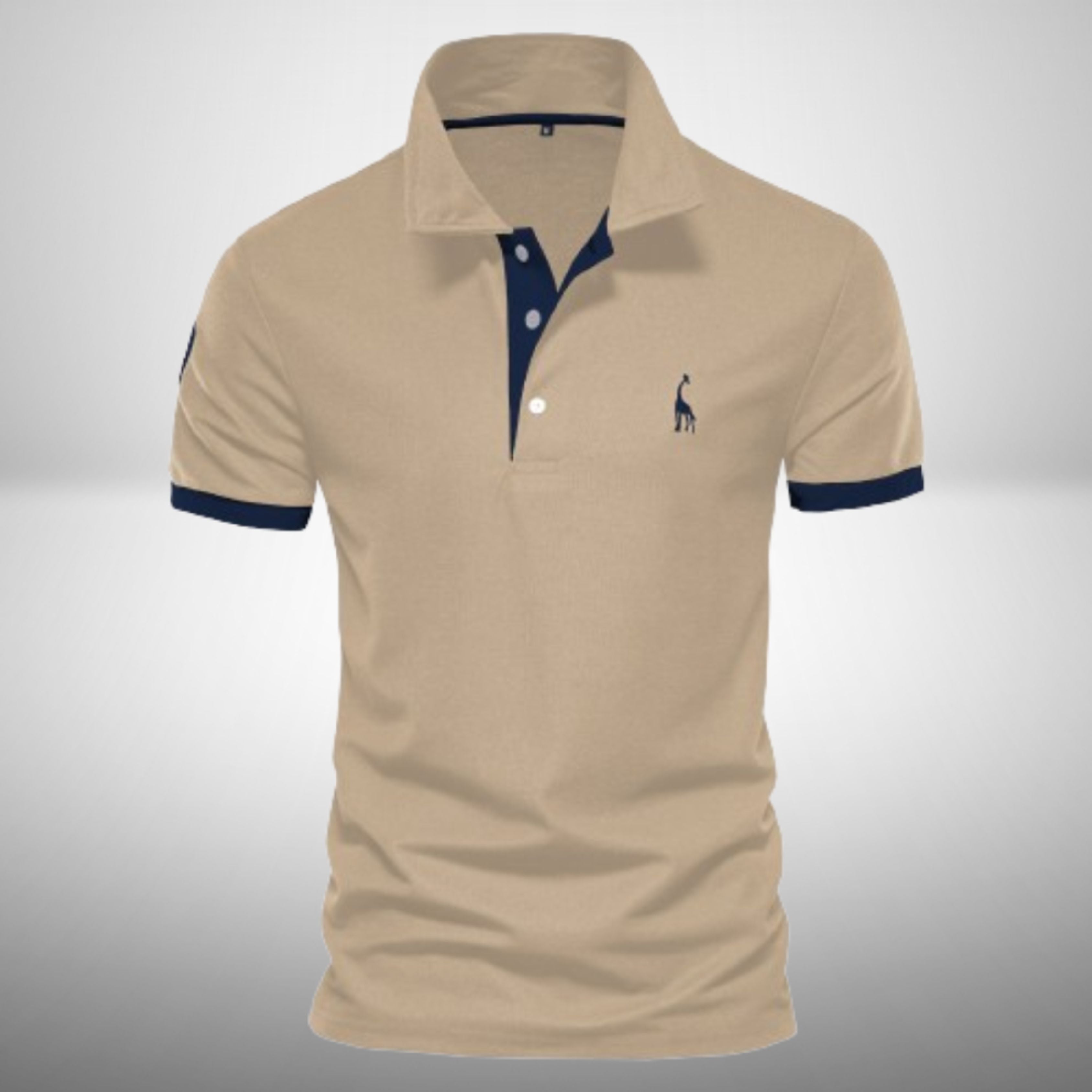 Polo T-Shirt - Breathable - Button Neck - Collared T-Shirt - Men's Polo Shirts-Chaps of London-Khaki-S-Chaps of London