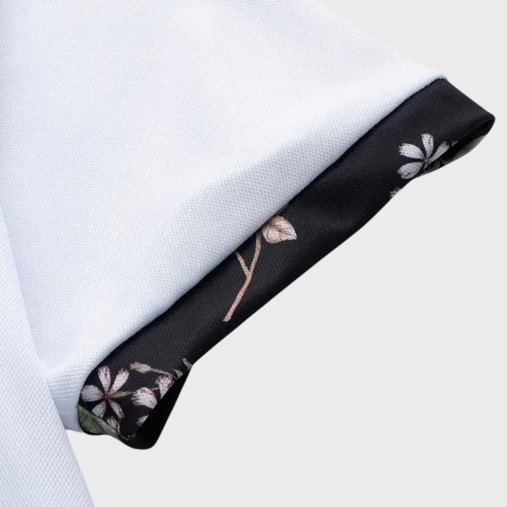 Polo T-Shirt | Floral Print | Short Sleeve | Polo Shirts | Men's Clothing-Men Summer Shirt-Chaps of London-Chaps of London