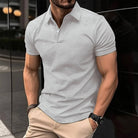 Polo T-Shirt - Men's Short Sleeve Turn Down Collar Button-Up Polo Shirt-Men's short sleeve top-Chaps of London-Chaps of London