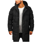 Puffer Jacket - Hooded - Mid Length - Down Jacket - Men's Winter Coat-Puffer Jacket-Chaps of London-Black-M-Chaps of London
