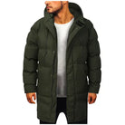 Puffer Jacket - Hooded - Mid Length - Down Jacket - Men's Winter Coat-Puffer Jacket-Chaps of London-Dark Green-M-Chaps of London