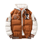 Puffer Jacket - Hooded - Padded - Baseball Jacket - Men's Winter Jacket-Chaps of London-Brown-M-Chaps of London