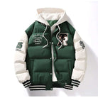 Puffer Jacket - Hooded - Padded - Baseball Jacket - Men's Winter Jacket-Chaps of London-Green-M-Chaps of London