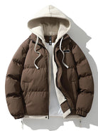 Puffer Jacket | Hooded | Thick | Padded Jacket | Winter Coats Men-Chaps of London-Brown-S-Chaps of London