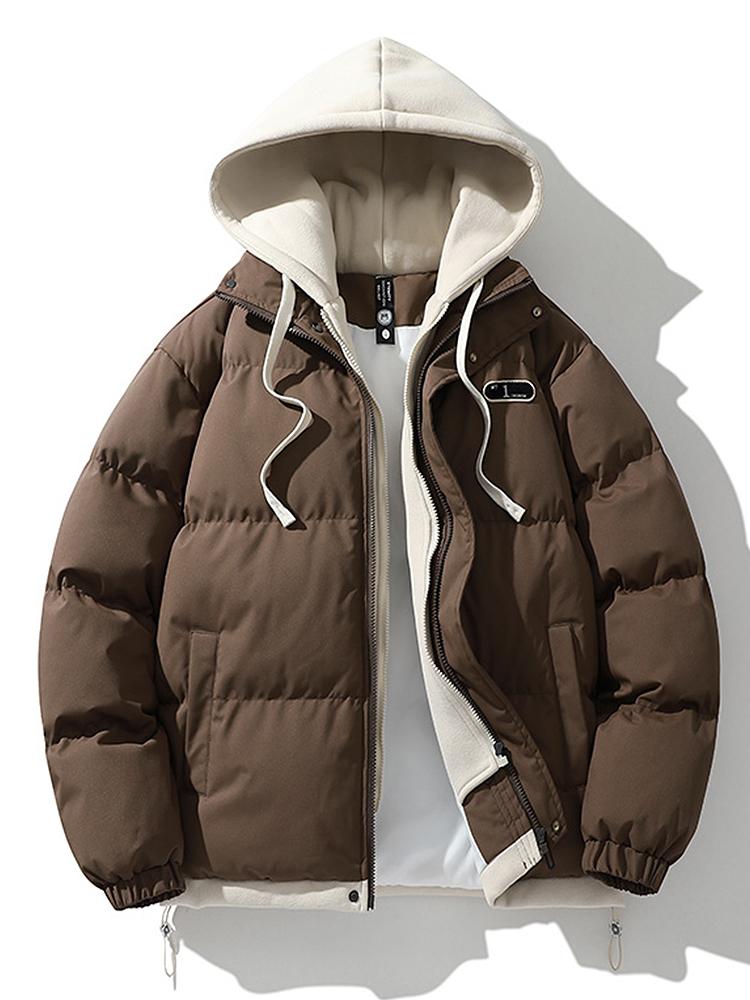 Puffer Jacket | Hooded | Thick | Padded Jacket | Winter Coats Men-Chaps of London-Brown-S-Chaps of London