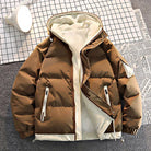 Puffer Jacket - Hooded - Warm - Down Jacket - Men's Winter Jackets-Chaps of London-Brown-XXXS-Chaps of London