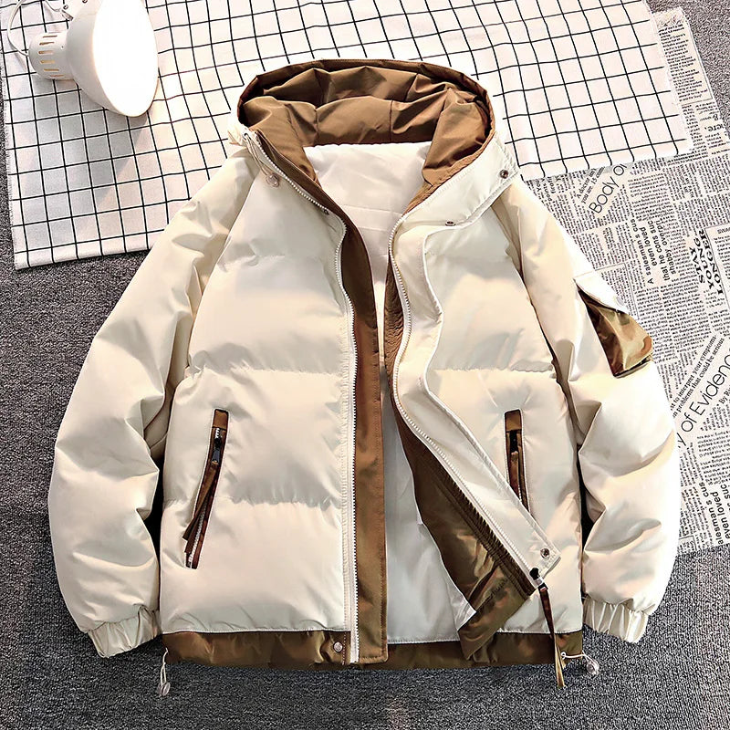 Puffer Jacket - Hooded - Warm - Down Jacket - Men's Winter Jackets-Chaps of London-White-XXXS-Chaps of London