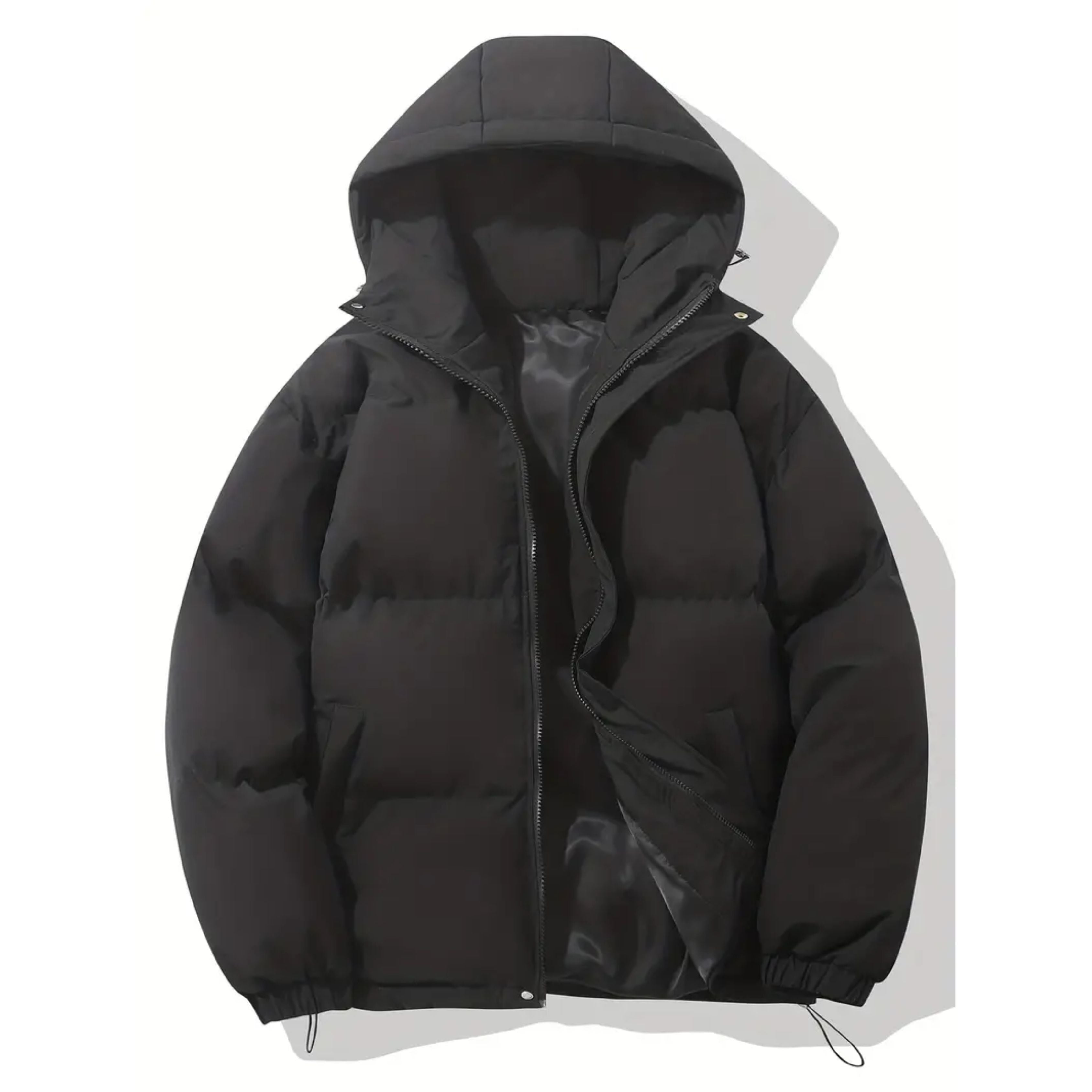 Puffer Jacket - Men's Warm Hooded Winter Down Jacket-Puffer Jacket-Chaps of London-Black-S-Chaps of London