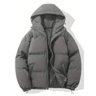 Puffer Jacket - Men's Warm Hooded Winter Down Jacket-Puffer Jacket-Chaps of London-Dark Gray-S-Chaps of London