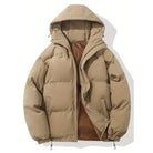 Puffer Jacket - Men's Warm Hooded Winter Down Jacket-Puffer Jacket-Chaps of London-Khaki-S-Chaps of London