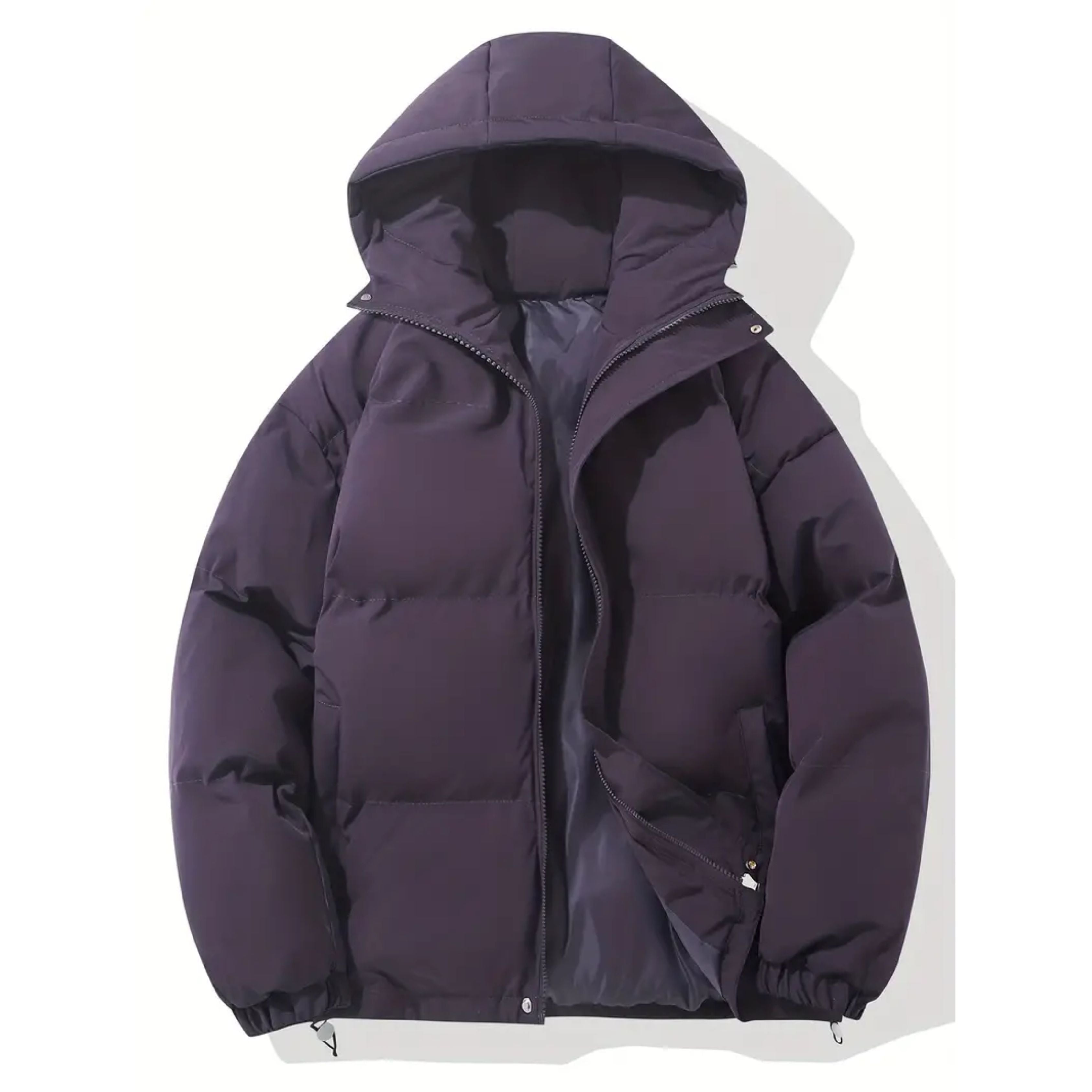 Puffer Jacket - Men's Warm Hooded Winter Down Jacket-Puffer Jacket-Chaps of London-Purple-S-Chaps of London