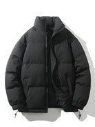 Puffer Jacket - Men's Warm Padded Oversized Jacket for Winter-Men's Puffer Jacket-Chaps of London-Black-S-Chaps of London