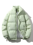 Puffer Jacket - Men's Warm Padded Oversized Jacket for Winter-Men's Puffer Jacket-Chaps of London-Light Green-S-Chaps of London