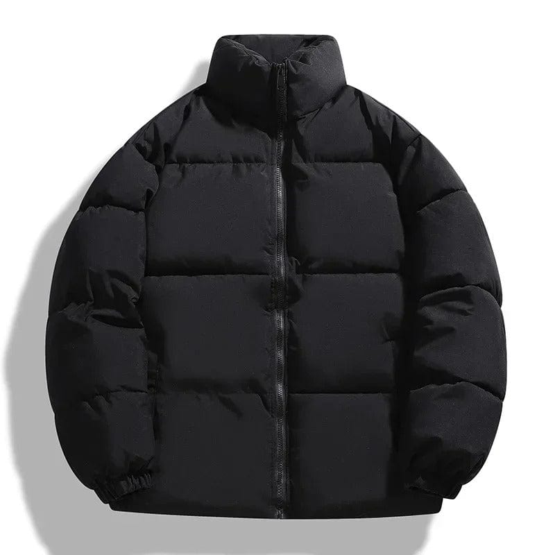 Puffer Jacket - Men's Warm Padded Winter Down Jacket-Chaps of London-Black-M-Chaps of London