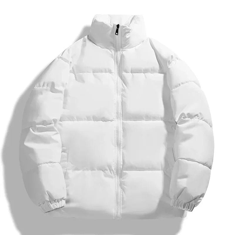 Puffer Jacket - Men's Warm Padded Winter Down Jacket-Chaps of London-White-M-Chaps of London
