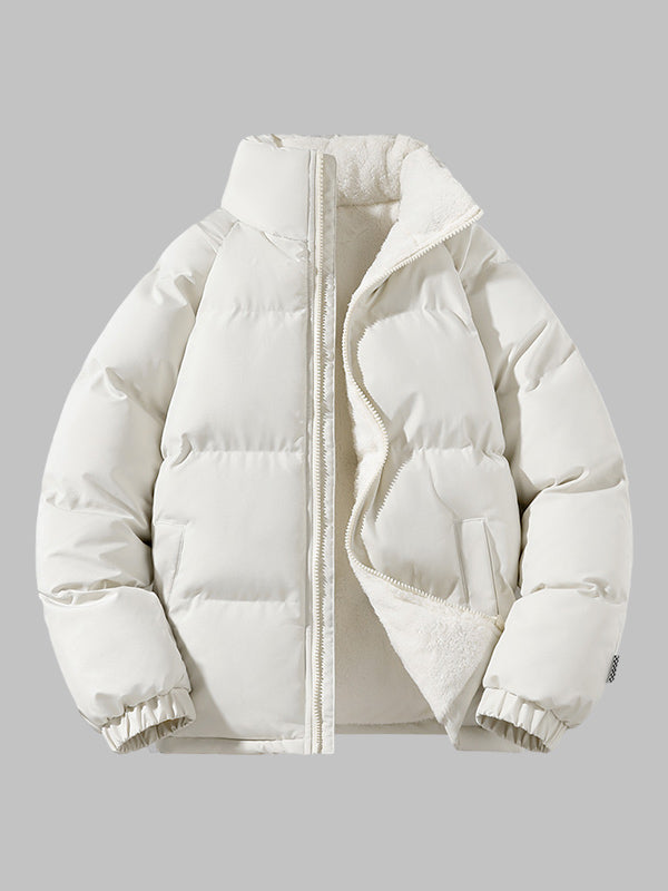 Puffer Jacket | Warm | Fleece Lined | Winter Jacket | Men's Padded Jacket-Chaps of London-Beige-M-Chaps of London