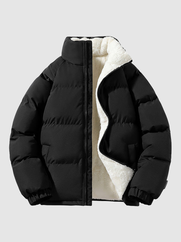 Puffer Jacket | Warm | Fleece Lined | Winter Jacket | Men's Padded Jacket-Chaps of London-Black-M-Chaps of London