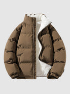 Puffer Jacket | Warm | Fleece Lined | Winter Jacket | Men's Padded Jacket-Chaps of London-Brown-M-Chaps of London