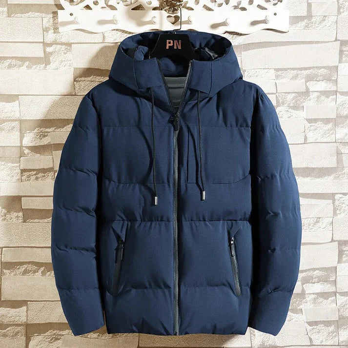 Puffer Jacket - Windproof - Hooded - Winter Jacket - Men's Padded Jacket-Winter jacket-Chaps of London-Navy Blue-M-Chaps of London