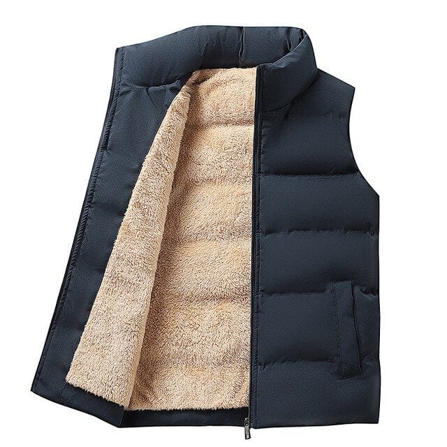 Puffer Vest - Men's Sleeveless Padded Bodywarmer Winter Gilet-Chaps of London-Navy Blue-S-Chaps of London