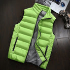 Puffer Vest - Men's Zip-Up Winter Bodywarmer Winter Gilet-Chaps of London-Green Yellow-s-Chaps of London