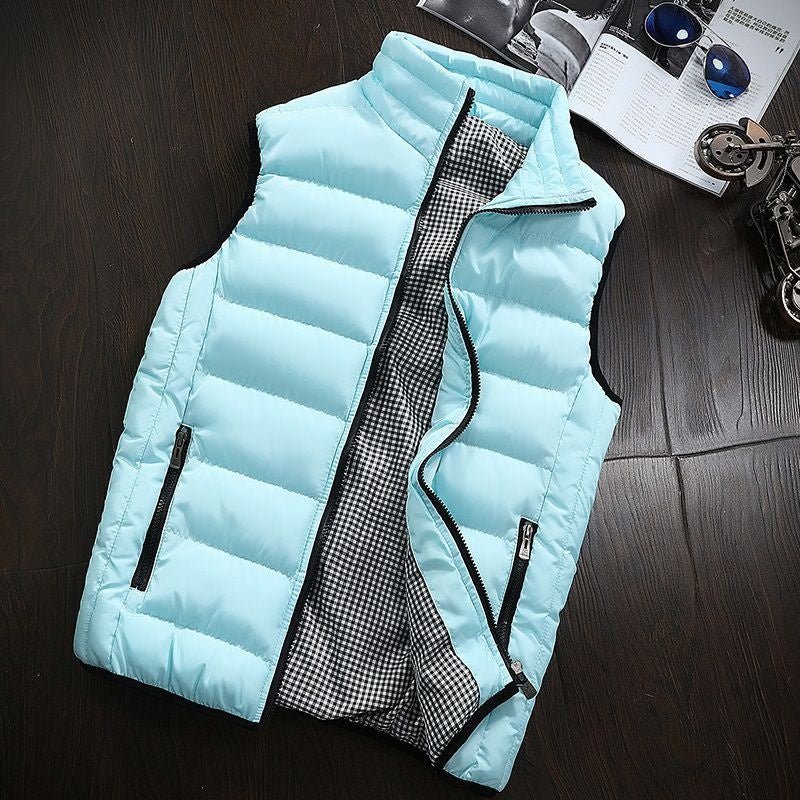 Puffer Vest - Men's Zip-Up Winter Bodywarmer Winter Gilet-Chaps of London-Turquoise-s-Chaps of London