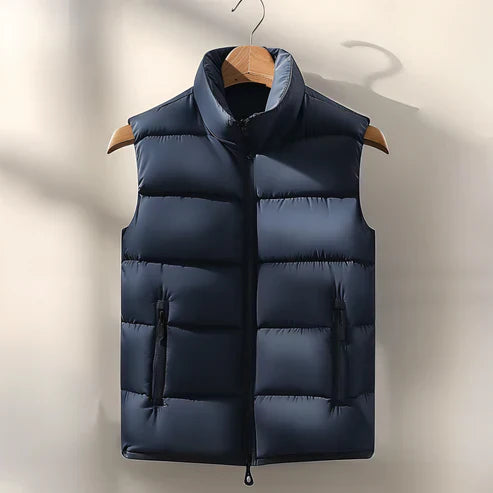 Puffer Vest | Sleeveless | Bodywarmer | Winter Vest | Men's Gilet-Chaps of London-Navy Blue-XS-Chaps of London