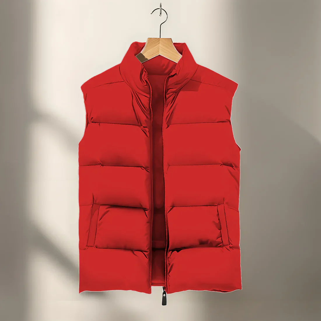 Puffer Vest | Sleeveless | Bodywarmer | Winter Vest | Men's Gilet-Chaps of London-Red-XS-Chaps of London