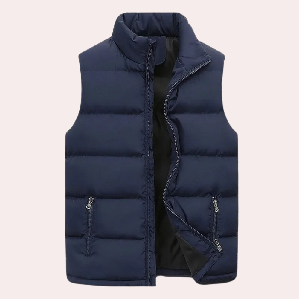 Puffer Vest - Sleeveless - Zip-Up - Body Warmer - Men's Gilet-Men Winter Jacket-Chaps of London-Blue-S-Chaps of London