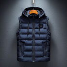 Puffer Vest | Zip-Up | Hooded | Bodywarmer | Men's Puffer Gilet-Chaps of London-Blue-XS-Chaps of London