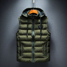 Puffer Vest | Zip-Up | Hooded | Bodywarmer | Men's Puffer Gilet-Chaps of London-Green-XS-Chaps of London