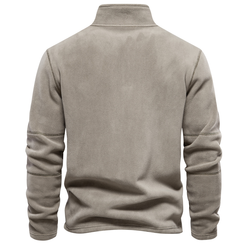 Quarter Zip Fleece - Warm - Long Sleeve - Men's Half Zip Pullover - Men's Clothing-Chaps of London-Chaps of London