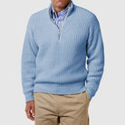 Quarter Zip Jumper | Casual | Long Sleeve | Knitted Jumper | Men's Half Zip Sweater-Strickwaren-Chaps Herrenmode-Chaps of London
