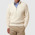 Quarter Zip Jumper | Casual | Long Sleeve | Knitted Jumper | Men's Half Zip Sweater-Strickwaren-Chaps Herrenmode-Chaps of London