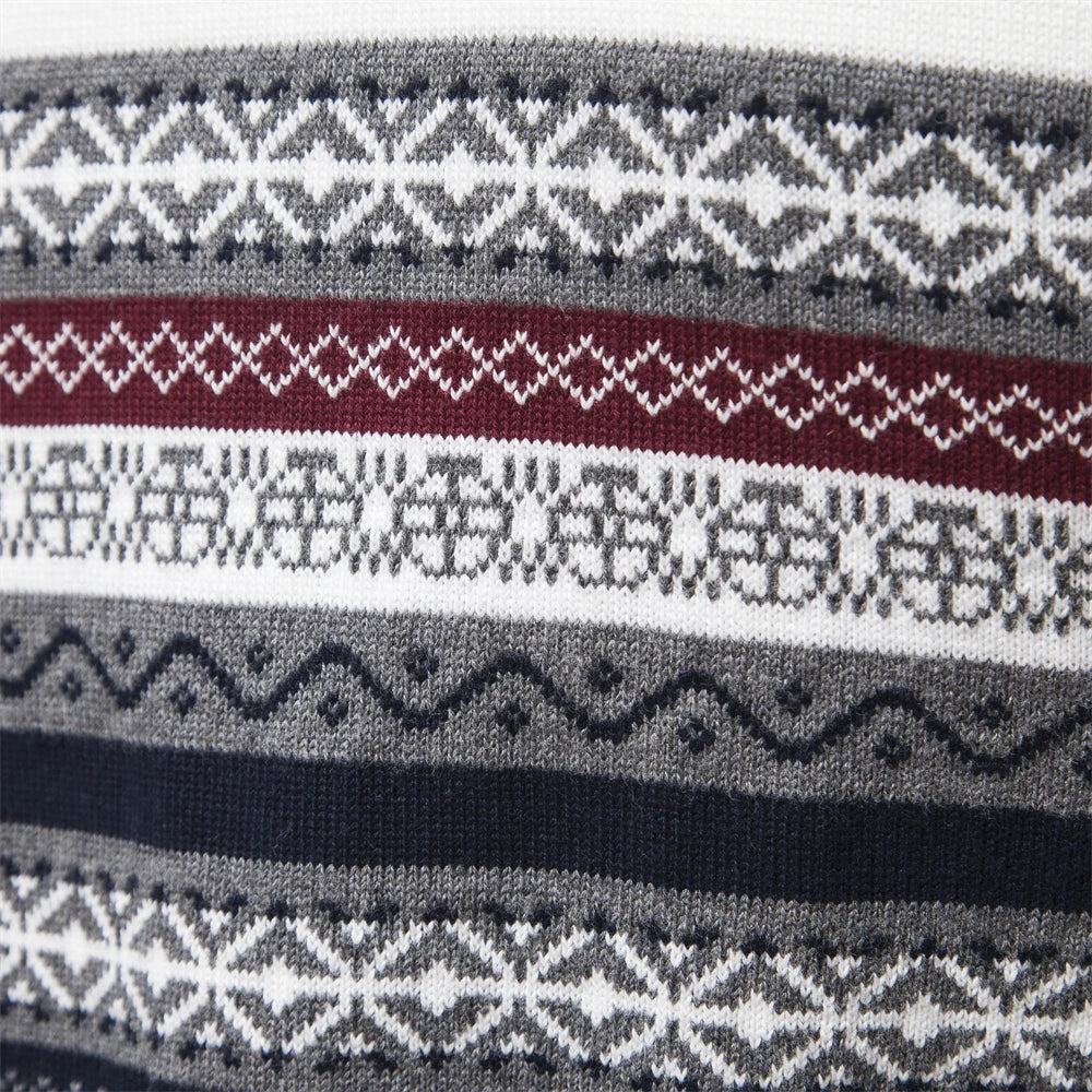 Quarter Zip Jumper - High Neck - Pullover - Knitted Sweater - Men's Half Zip Jumper-Chaps of London-Chaps of London