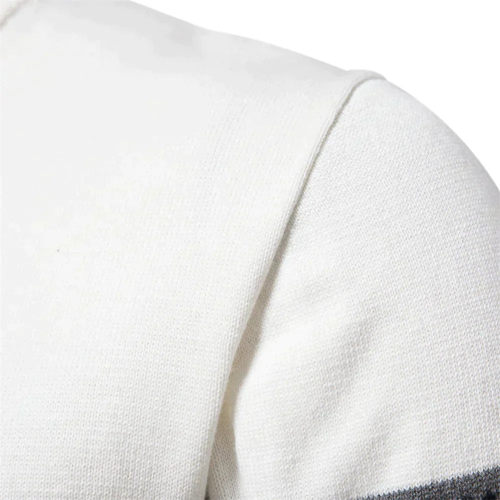 Quarter Zip Jumper - High Neck - Pullover - Knitted Sweater - Men's Half Zip Jumper-Chaps of London-Chaps of London