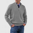 Quarter Zip Jumper | Knitted | Long Sleeve | Half Zip Jumper | Men's Quarter Zip Sweaters-Chaps of London-Chaps of London