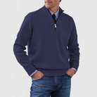Quarter Zip Jumper | Knitted | Long Sleeve | Half Zip Jumper | Men's Quarter Zip Sweaters-Chaps of London-Chaps of London