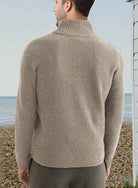 Quarter Zip Jumper | Knitted | Rib Knit | Polo Sweater | Men's Half Zip Jumper-Sweater-Chaps of London-Chaps of London