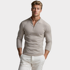 Quarter Zip Jumper - Long Sleeve - Half Zip - Polo Jumper - Men's Quarter Zip Sweaters-Chaps of London-Chaps of London