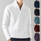 Quarter Zip Jumper - Men's Regular Fit Half Zip Knitted Sweater -Chaps of London-Chaps of London