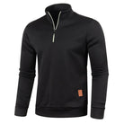 Quarter Zip Sweatshirt | Long Sleeve | High Neck | Half Zip Pullover | Men's Quarter Zip Sweaters-Chaps of London-Chaps of London